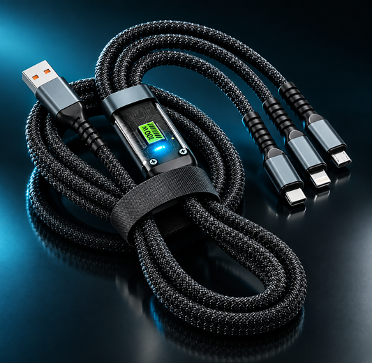 Cable de Carga 3 en 1 - Controlás la carga desde tu mano